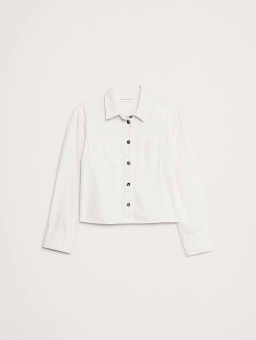 Banana Republic Denim Cropped Utility Shirt — photo 5