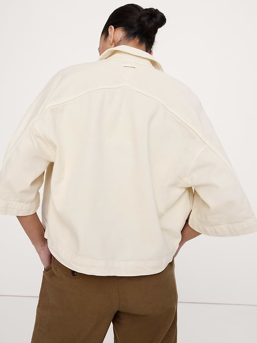 Banana Republic Boxy Crop Denim Shirt — photo 3