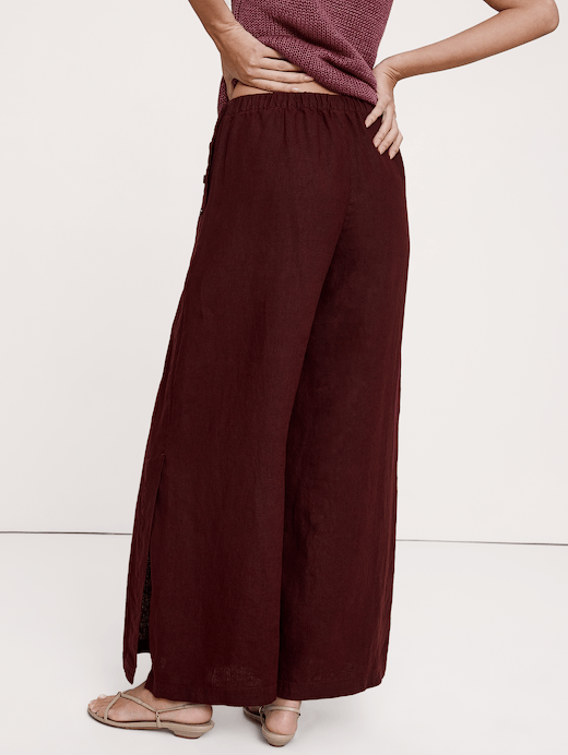 Banana Republic High-Rise Wide-Leg Linen Pull-On Sailor Pant — photo 3