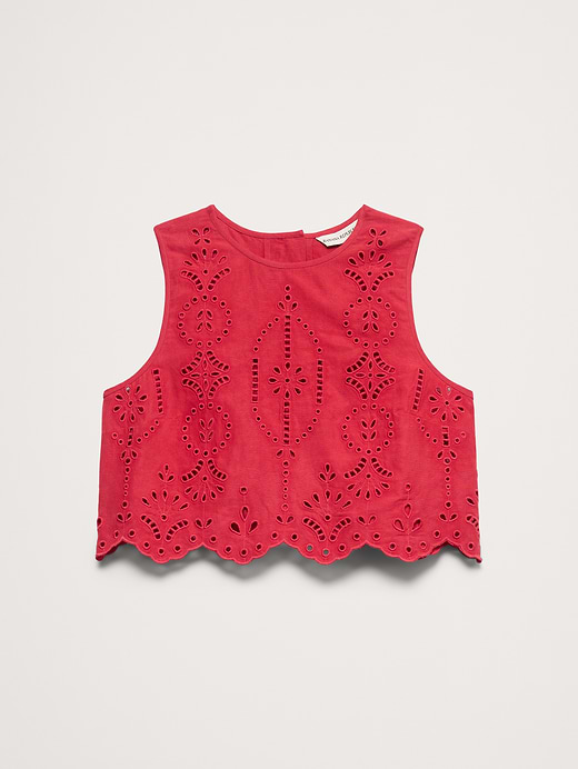 Banana Republic Tencel™-Linen Eyelet Tank — photo 5