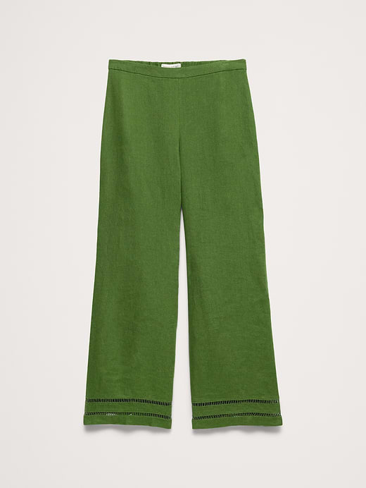 Banana Republic Mid-Rise Kick-Flare Linen Ankle Pant — photo 5