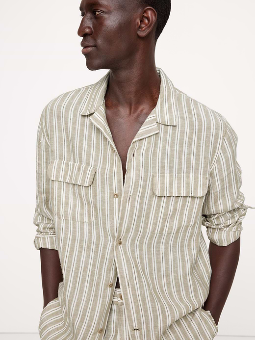 Banana Republic Standard-Fit Linen Resort Shirt — photo 4