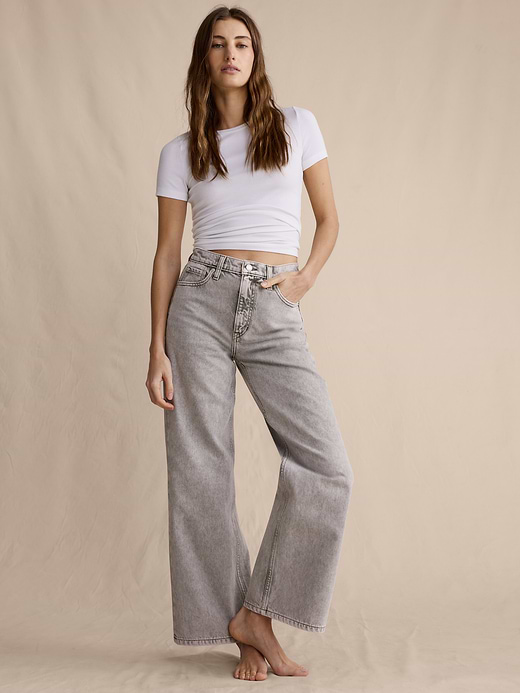 Banana Republic The Icon Classic Wide-Leg Crop Jean — photo 5