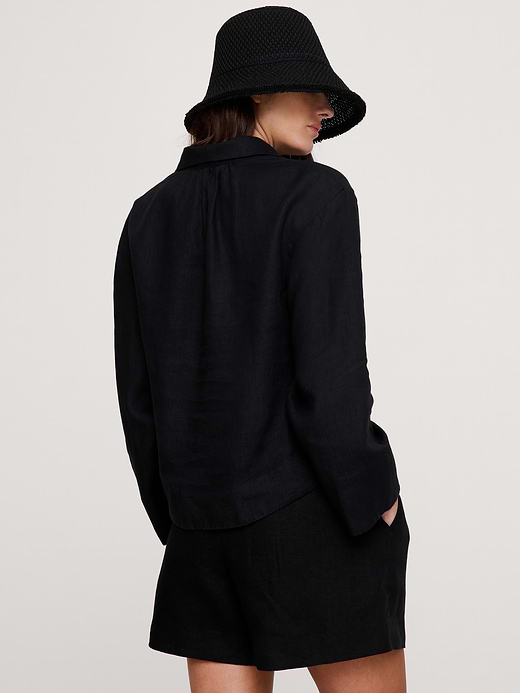 Banana Republic Linen Popover Top — photo 3