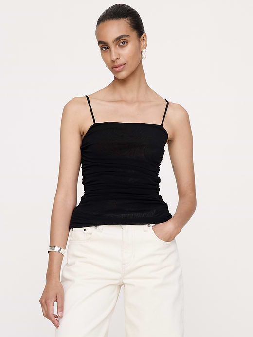 Banana Republic Ruched Mesh Tank — photo 1