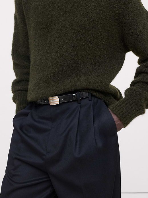 Banana Republic Embossed Leather Plaque-Buckle Belt — photo 3