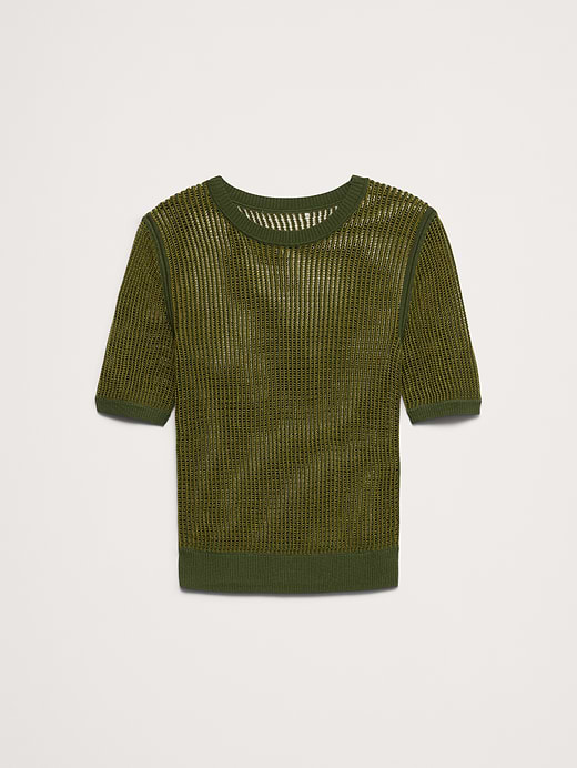Banana Republic Mesh Crew-Neck Sweater Tee — photo 5