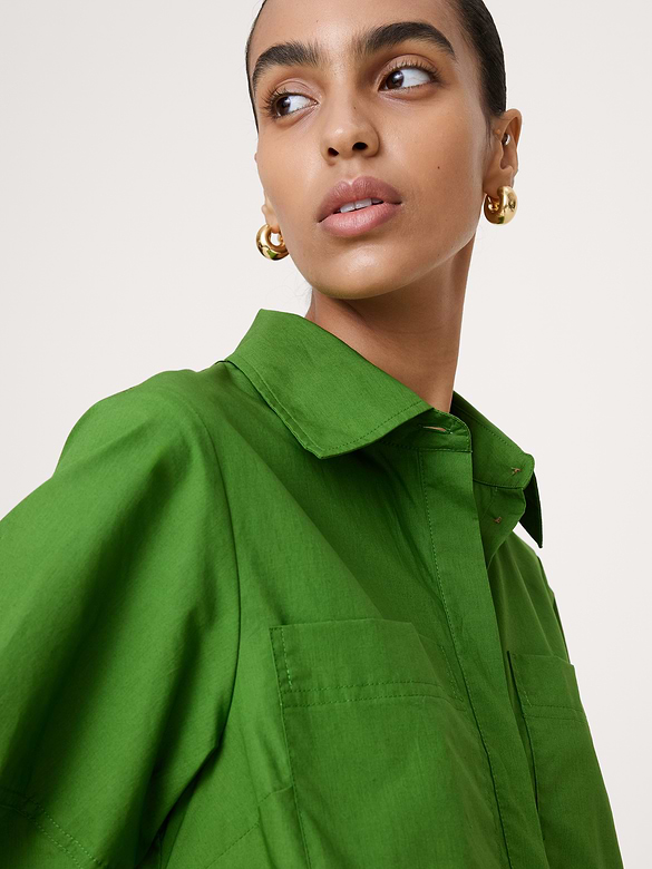 Banana Republic Cotton Poplin Barrel Shirt Dress — photo 4