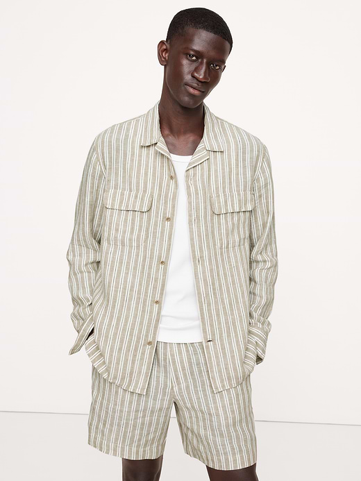 Banana Republic Standard-Fit Linen Resort Shirt — photo 1