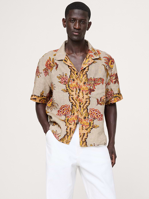 Banana Republic Standard-Fit Linen Resort Shirt — photo 1