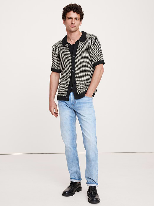 Banana Republic Waffle Button-Through Knit Shirt — photo 1