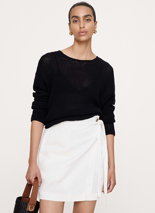 Banana Republic Linen Wrap Mini Skirt — photo 5