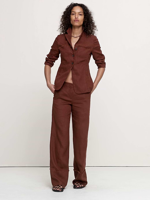 Banana Republic Fringe Linen Blazer — photo 9