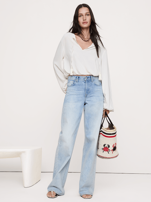 Banana Republic Georgette Tie-Neck Blouse — photo 1