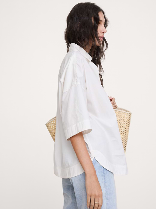 Banana Republic Cotton Poplin Popover Tunic — photo 4