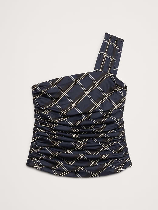 Banana Republic Stretch-Satin Ruched One-Shoulder Top — photo 5