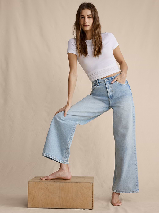 Banana Republic The Icon Classic Wide-Leg Crop Jean — photo 5