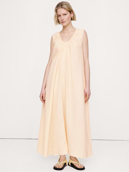 Banana Republic Linen Scoop-Neck Maxi Dress — photo 1