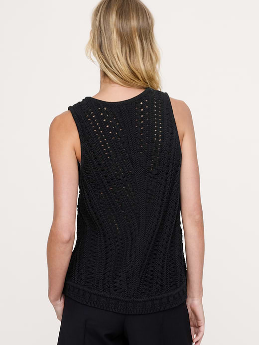 Banana Republic Cotton Crochet Sweater Vest — photo 3