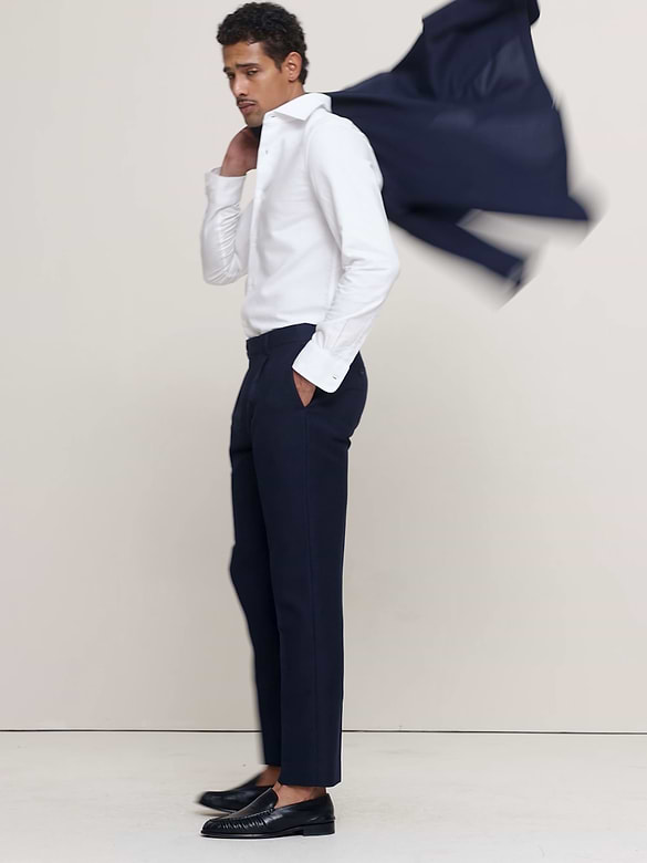 Banana Republic Tailored Slim-Fit Italian Wool Ventile Suit Pant — photo 8