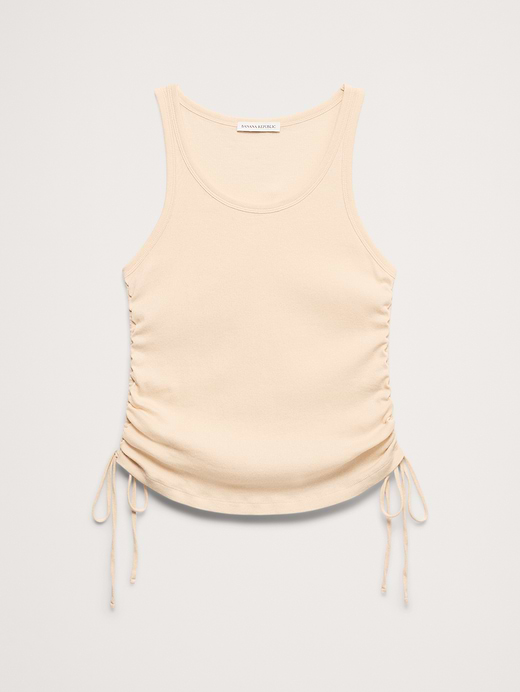 Banana Republic Airy Cotton Ruched Drawstring Tank — photo 5