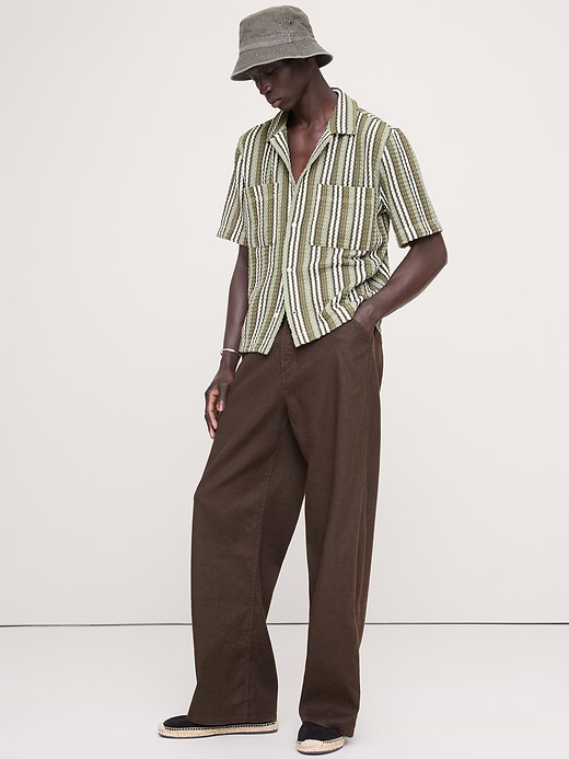 Banana Republic Textured Stripe Resort Shirt — photo 1