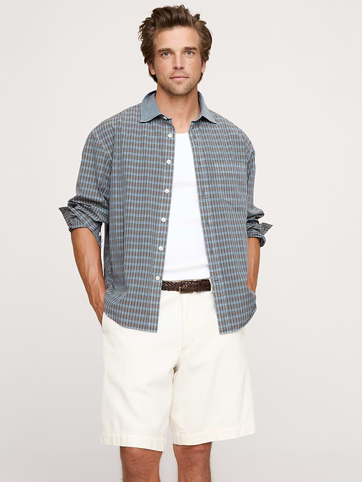 Banana Republic Loose-Fit Washed Cotton Poplin Shirt — photo 1