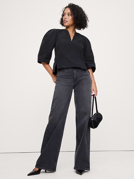 Banana Republic Taffeta Volume-Sleeve Top — photo 1