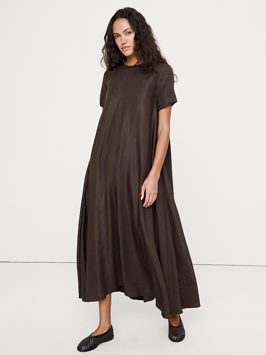 Banana Republic Viscose-Linen Trapeze Maxi Dress — photo 1