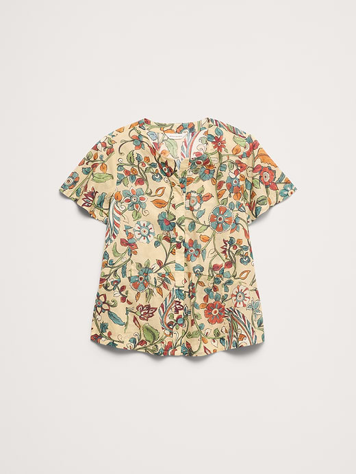 Banana Republic Lightweight Cotton Flutter-Sleeve Top — photo 5