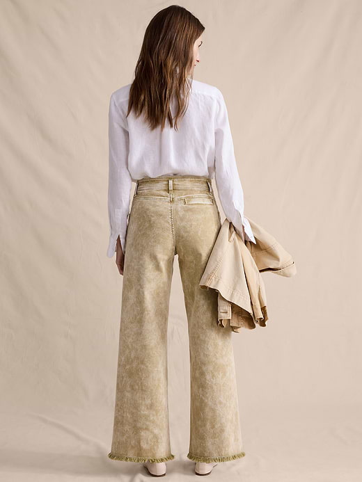 Banana Republic High-Rise Wide-Leg Jean with Raw Hem — photo 3