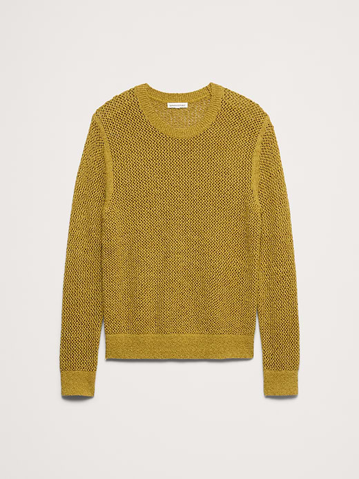 Banana Republic Textured Mesh Crew-Neck Sweater — photo 3