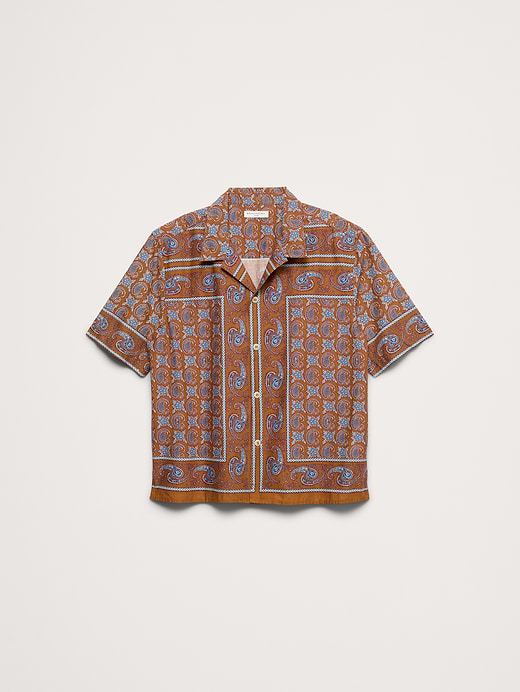 Banana Republic Relaxed-Fit Cotton Poplin Resort Shirt — photo 5