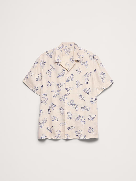 Banana Republic Standard-Fit Embroidered Linen Resort Shirt — photo 5