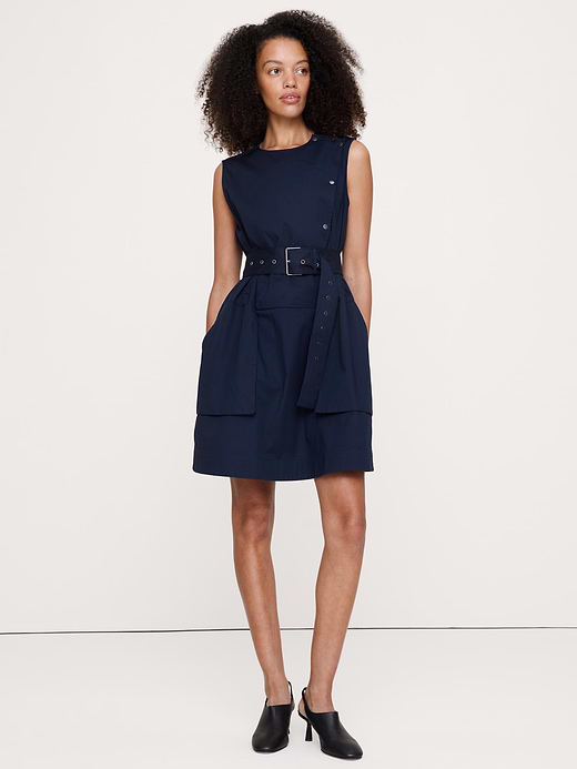 Banana Republic Stretch-Cotton Utility Mini Dress — photo 1