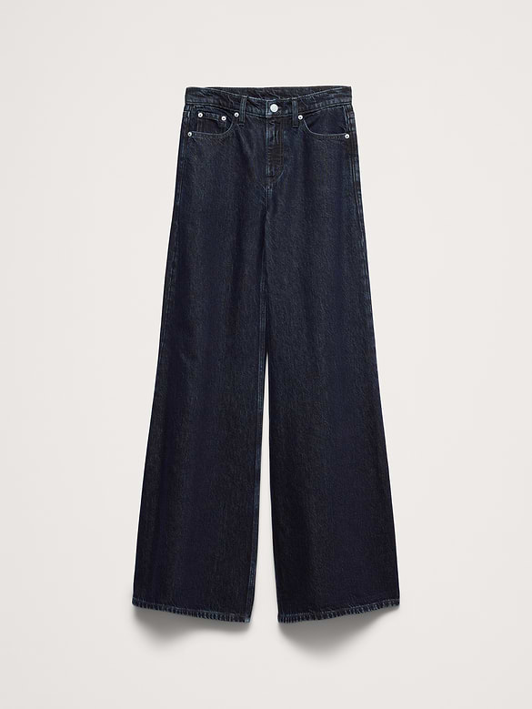 Banana Republic High-Rise Wide-Leg Lightweight Palazzo Jean — photo 6