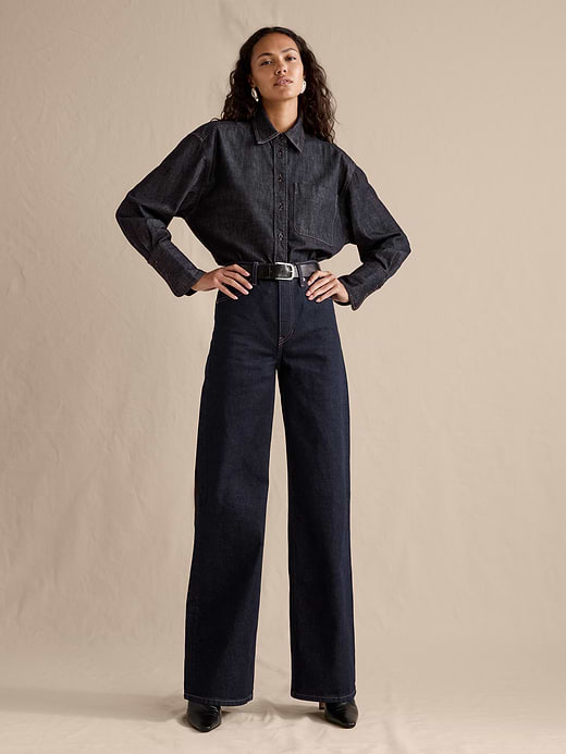 Banana Republic The Icon Classic Wide-Leg Jean — photo 1