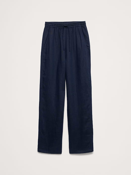 Banana Republic The Getaway Straight-Leg Pull-On Pant in Linen — photo 5