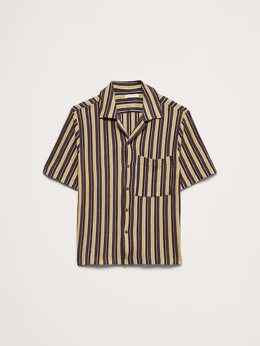 Banana Republic Stripe Terry Resort Shirt — photo 5
