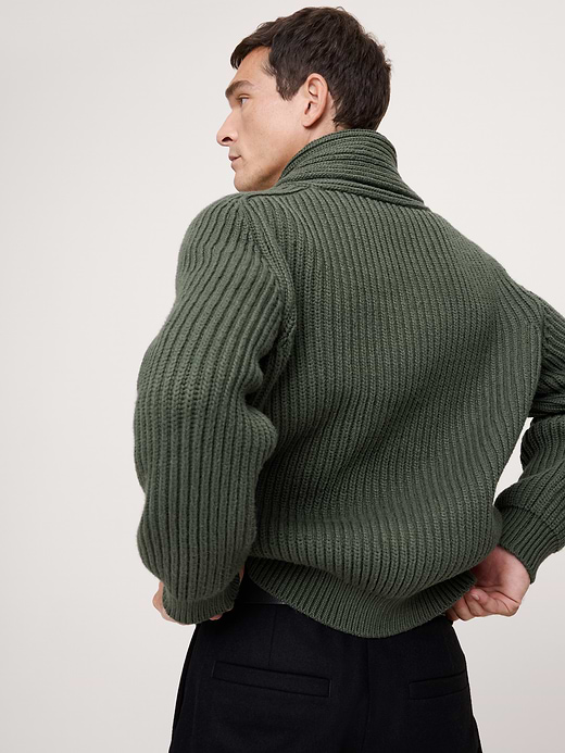 Banana Republic Ribbed Shawl-Collar Sweater — photo 3