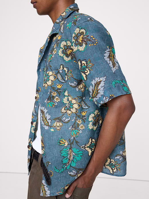 Banana Republic Standard-Fit Linen Resort Shirt — photo 4