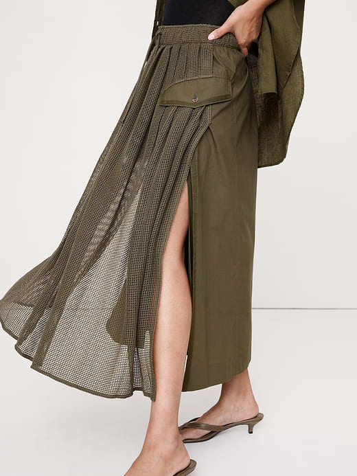 Banana Republic Mixed Media Utility Skirt — photo 5