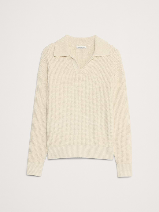 Banana Republic Chunky Cotton-Blend Sweater Polo — photo 5