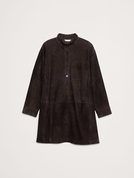 Banana Republic Suede Popover Shift Dress — photo 5