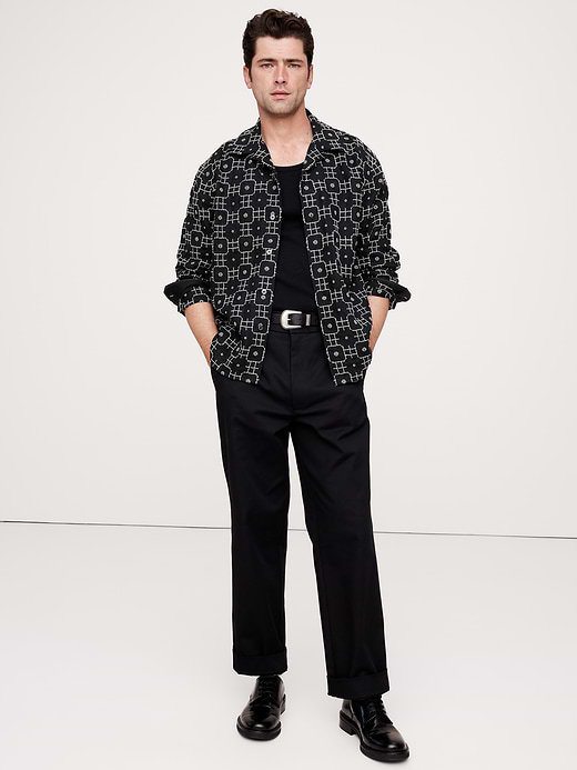 Banana Republic Standard-Fit Embroidered Linen Resort Shirt — photo 1