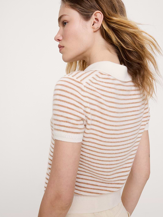 Banana Republic Lightweight Cashmere Short-Sleeve Sweater Polo — photo 3