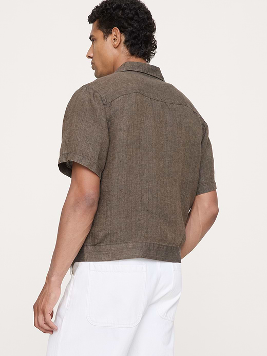 Banana Republic Standard-Fit Linen Resort Shirt — photo 3