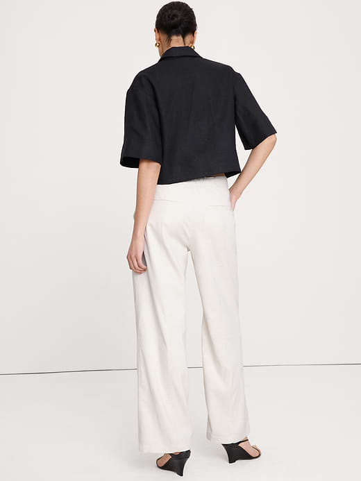Banana Republic High-Rise Straight Utility Pant in Stretch Linen-Viscose — photo 3