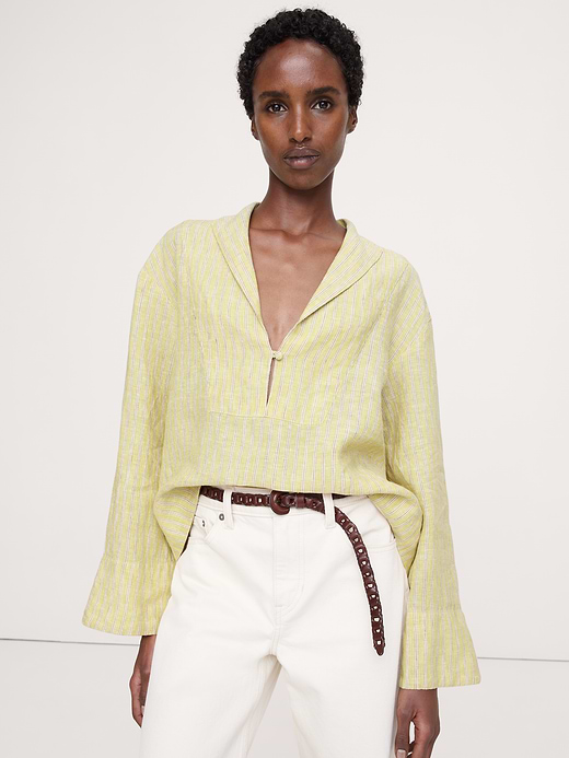 Banana Republic Linen Popover Top — photo 4