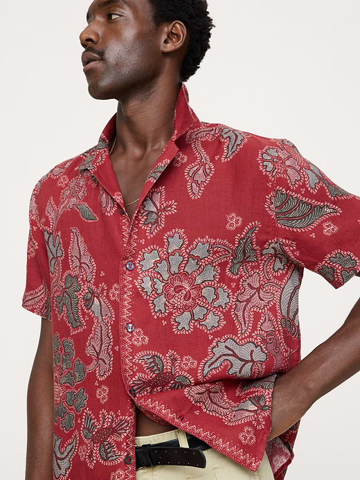 Banana Republic Standard-Fit Linen Resort Shirt — photo 4